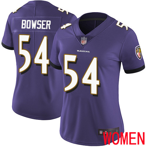 Baltimore Ravens Limited Purple Women Tyus Bowser Home Jersey NFL Football #54 Vapor Untouchable